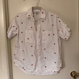 Madewell courier shirt with red stars
